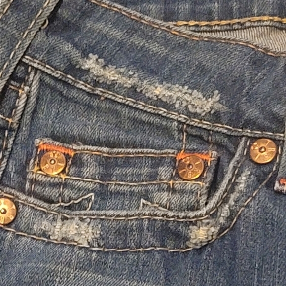 True Religion Joey Jean Woman Low Boot Distressed Wash w Stretch L 28 - Picture 5 of 10